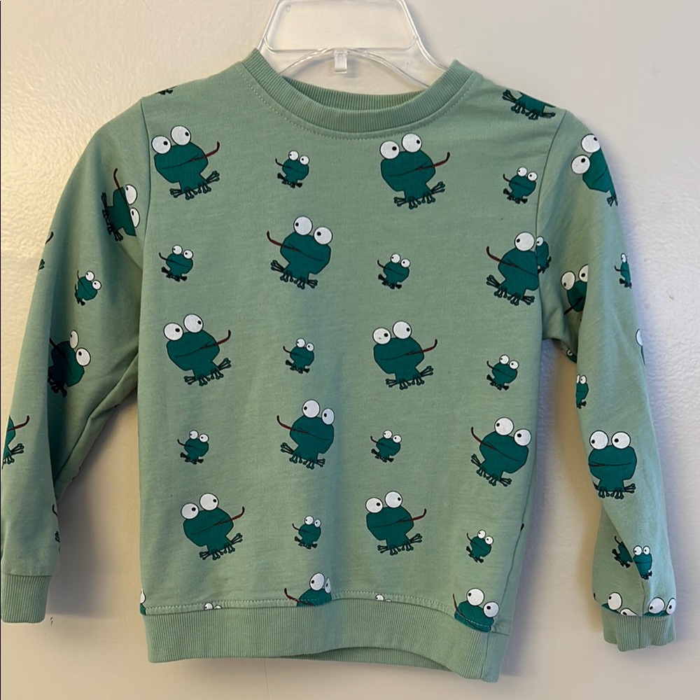 Sage Green Floral Patterned Sweatshirt